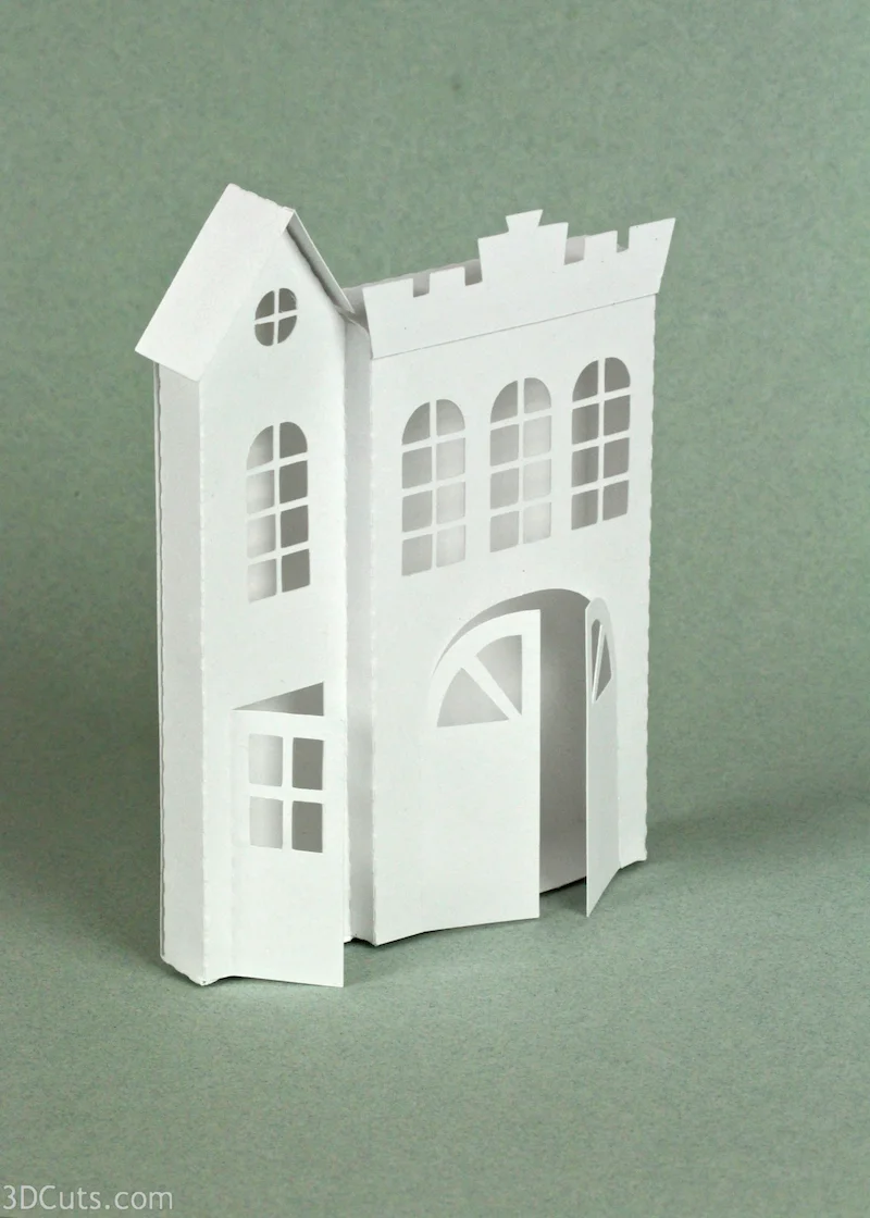 Ledge Village by 3DCuts.com, Marji Roy, 3D cutting files in .svg, .dxf, and pdf. formats for use with Silhouette and Cricut cutting machines, paper crafting files, Ledge Firehouse 
