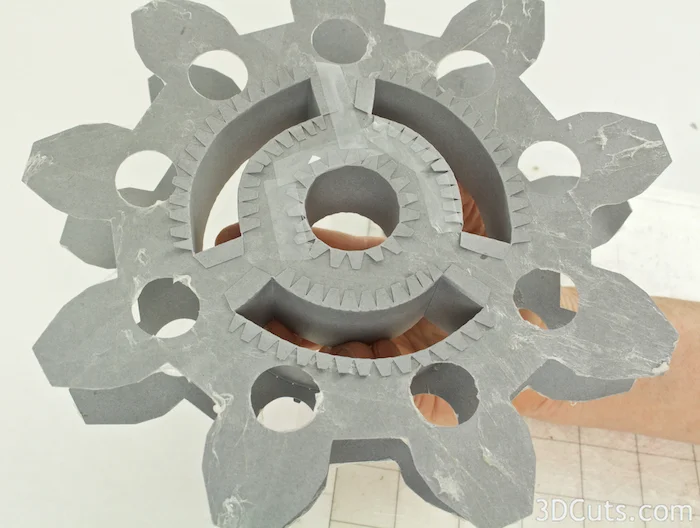 SVG cutting files for Silhouette and Cricut Cutting machines. 3D Steampunk DIY gears by Marji Roy of 3dcuts.com