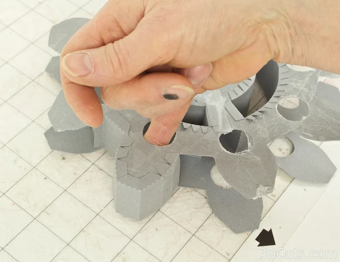 SVG cutting files for Silhouette and Cricut Cutting machines. 3D Steampunk DIY gears by Marji Roy of 3dcuts.com