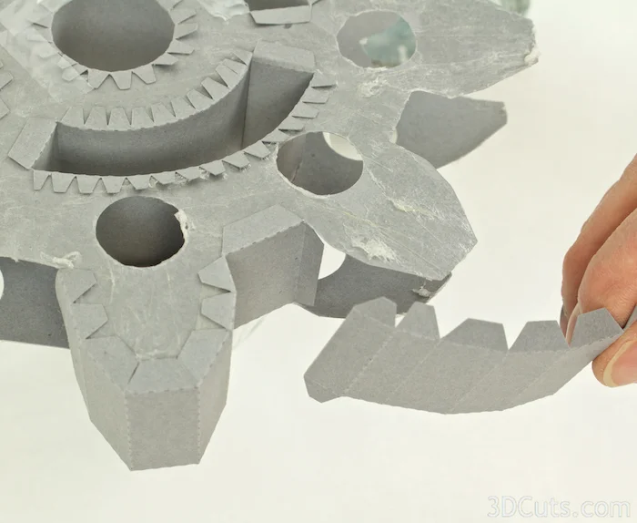 SVG cutting files for Silhouette and Cricut Cutting machines. 3D Steampunk DIY gears by Marji Roy of 3dcuts.com