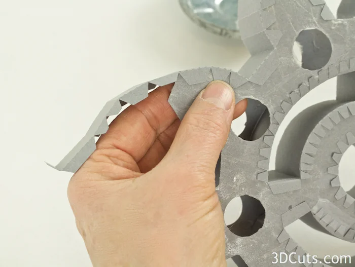 SVG cutting files for Silhouette and Cricut Cutting machines. 3D Steampunk DIY gears by Marji Roy of 3dcuts.com