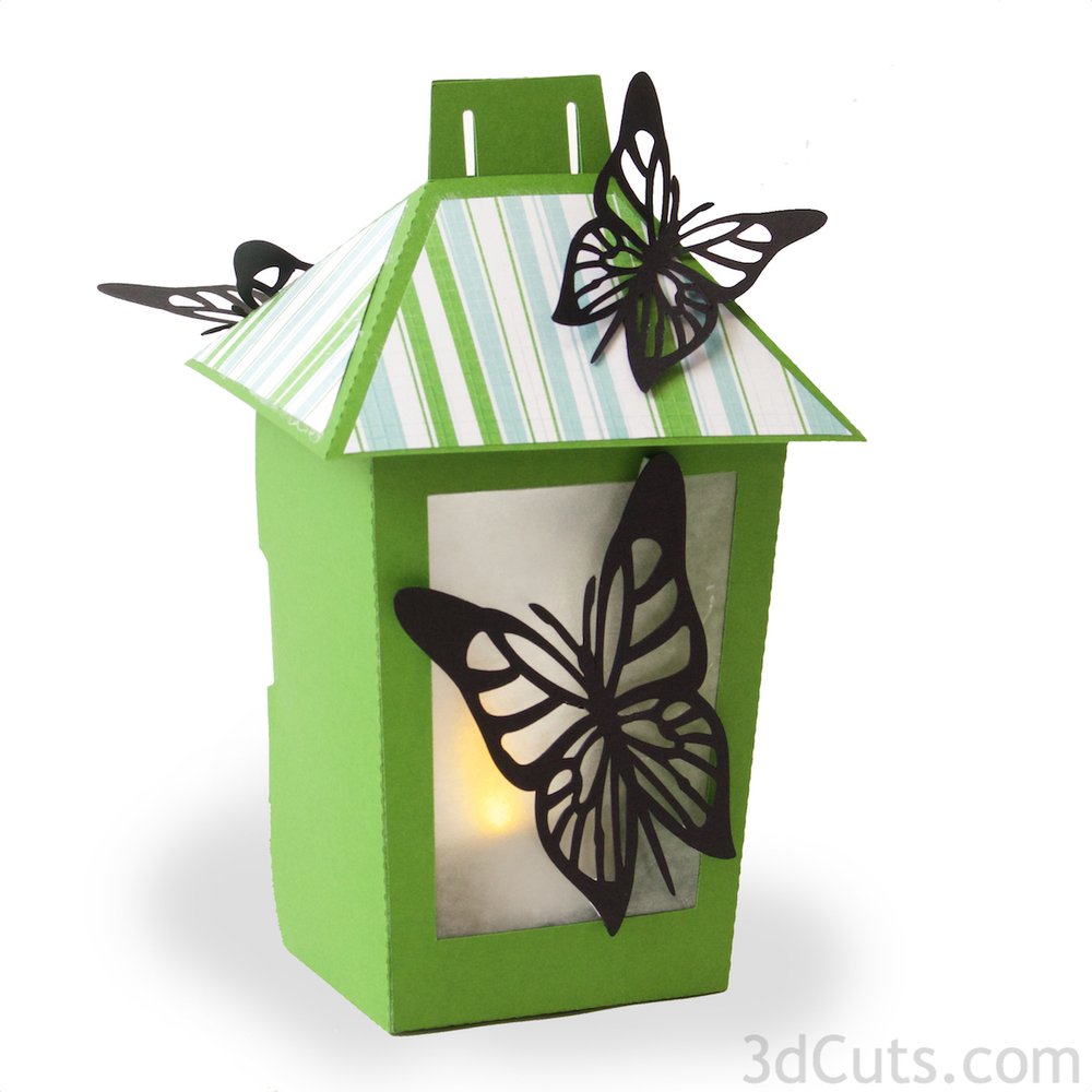 Download 3d Butterfly Lantern 3dcuts Com PSD Mockup Templates