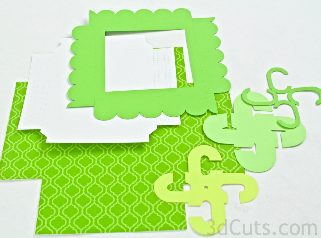 Monogram Boxes by 3dcuts.com SVG cutting files for Silhouette and Cricut