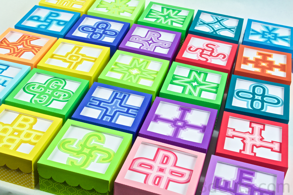 Monogram Boxes by 3dcuts.com SVG cutting files for Silhouette and Cricut