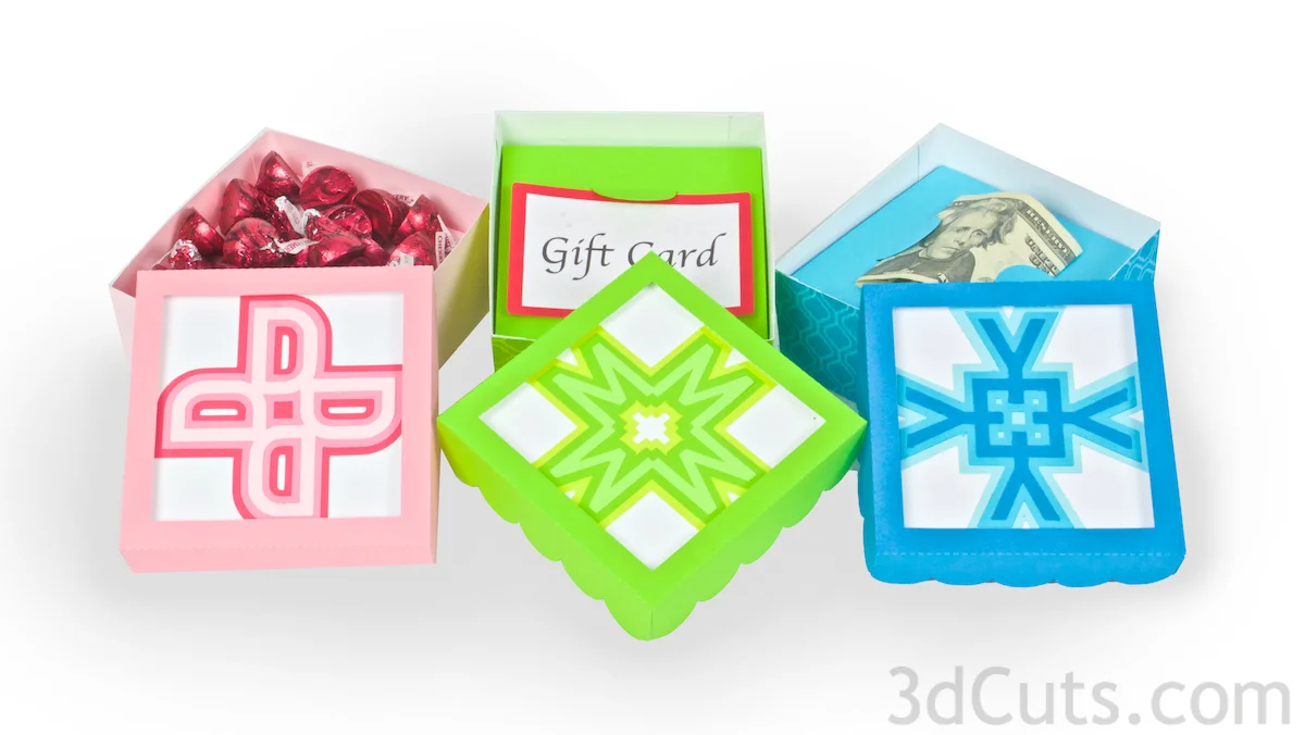 Monogram Boxes by 3dcuts.com SVG cutting files for Silhouette and Cricut