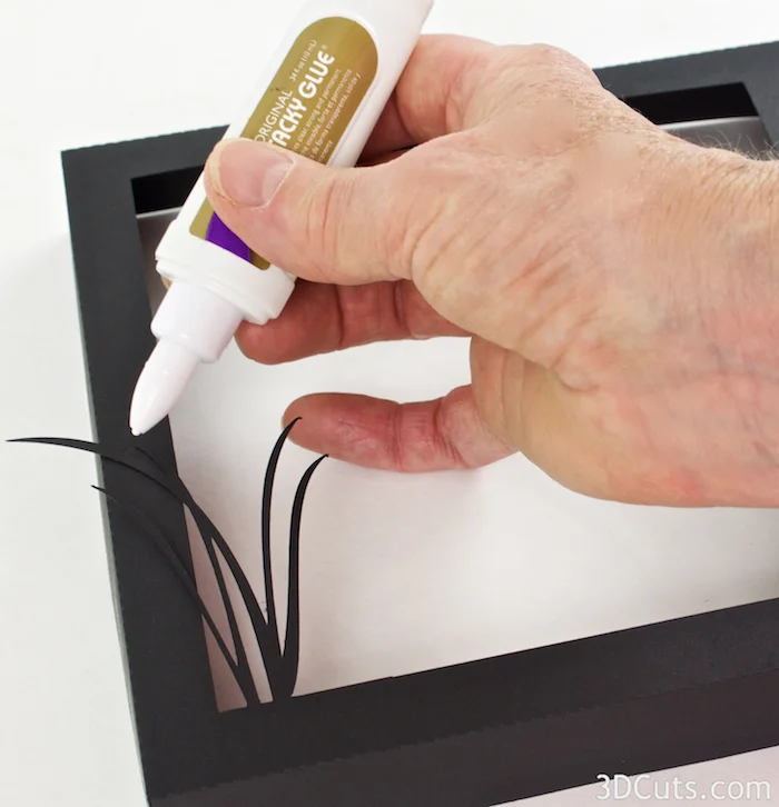 Loon Lake Shadow box Tutorial by Marji Roy of 3dcuts.com. Cutting files in svg, pdf, and dxf formats for paper cutting using Silhouette and Cricut cutting machines