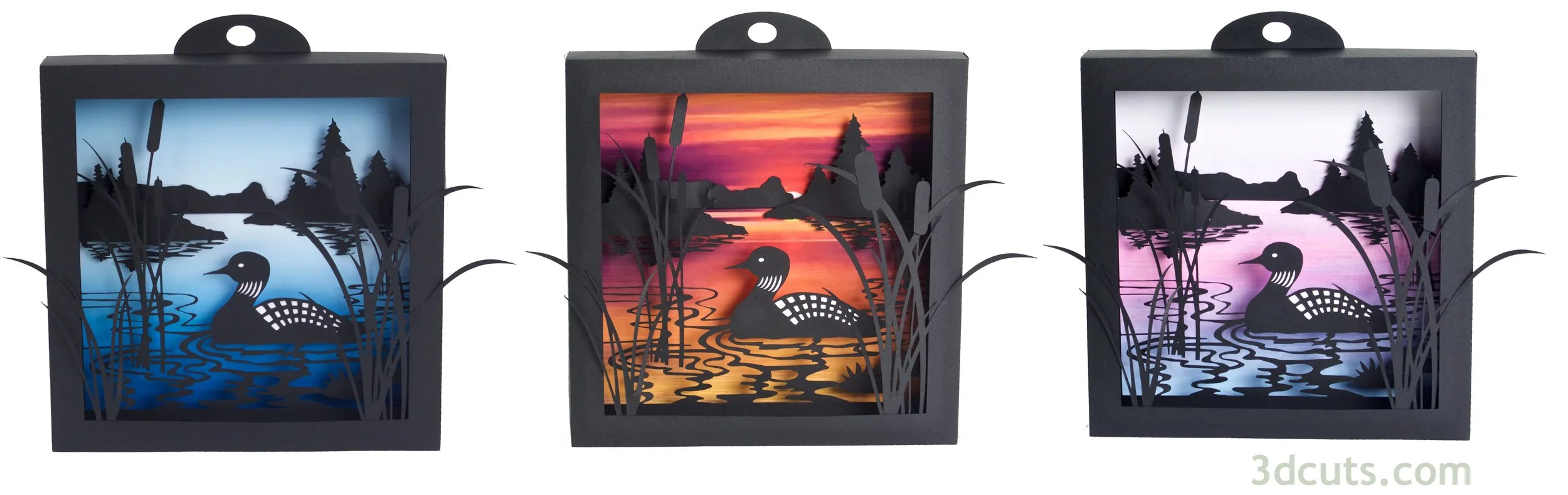 Loon Lake SVG cutting file by Marji Roy of 3dcuts.com