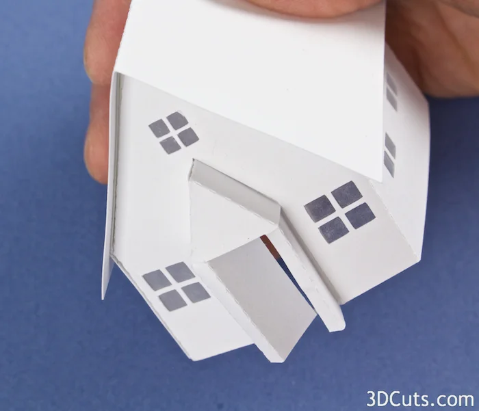 Tea Light Village, 3DCuts.com, Marji Roy, 3D cutting files in .svg, .dxf, and .pdf formats for use with Silhouett, Cricut and other cutting machines, paper crafting files