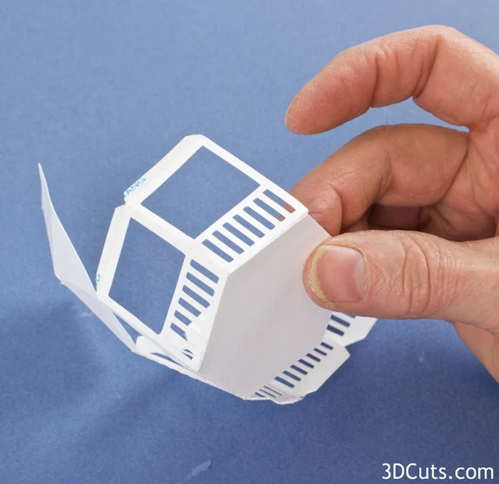 Tea Light Village, 3DCuts.com, Marji Roy, 3D cutting files in .svg, .dxf, and .pdf formats for use with Silhouett, Cricut and other cutting machines, paper crafting files