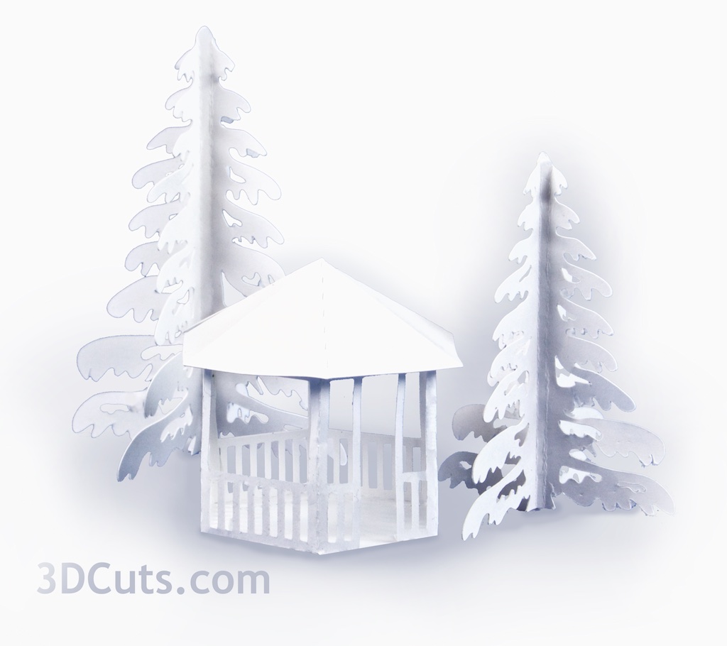 Tea Light Village Gazebo by 3dcuts (1).jpg