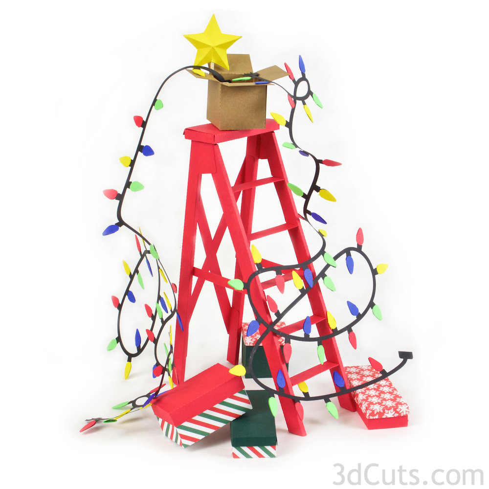 Download 3d Christmas Ladder 3dcuts Com