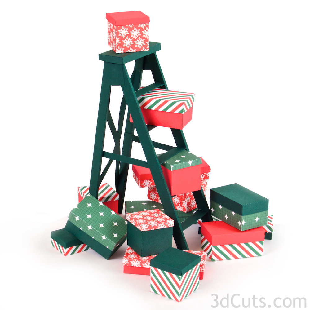 Download 3d Christmas Ladder 3dcuts Com