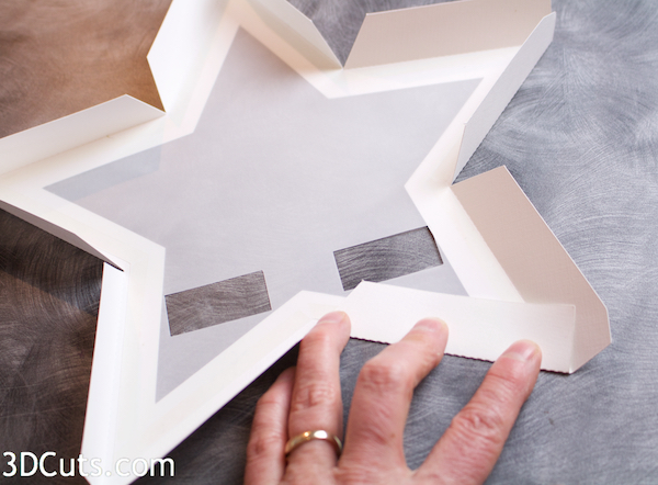 3d Star Nativity Shadow Box cutting files in SVG, pdf, png, and dxf formats, with LED back lights. Designed by Marji Roy of 3dcuts.com for Silhouette and Cricut cutting machines