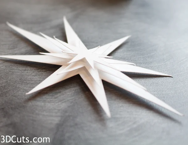 3d Star Nativity Shadow Box cutting files in SVG, pdf, png, and dxf formats, with LED back lights. Designed by Marji Roy of 3dcuts.com for Silhouette and Cricut cutting machines