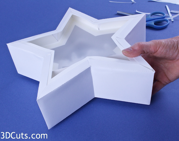3d Star Nativity Shadow Box cutting files in SVG, pdf, png, and dxf formats, with LED back lights. Designed by Marji Roy of 3dcuts.com for Silhouette and Cricut cutting machines