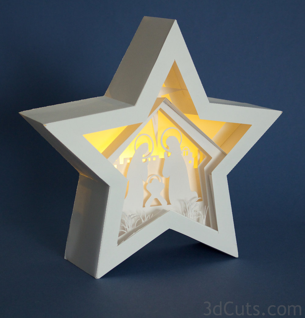 Download 3d Star Nativity Shadow Box 3dcuts Com