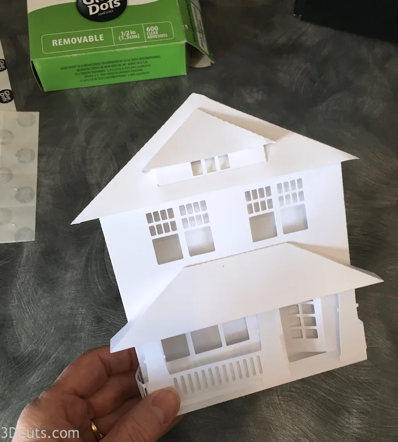 Ledge Village cutting files in SVG, pdf, png, and dxf formats. Designed by Marji Roy of 3dcuts.com for Silhouette, Cricut and other cutting machines. Paper cutting files. Fullerton House