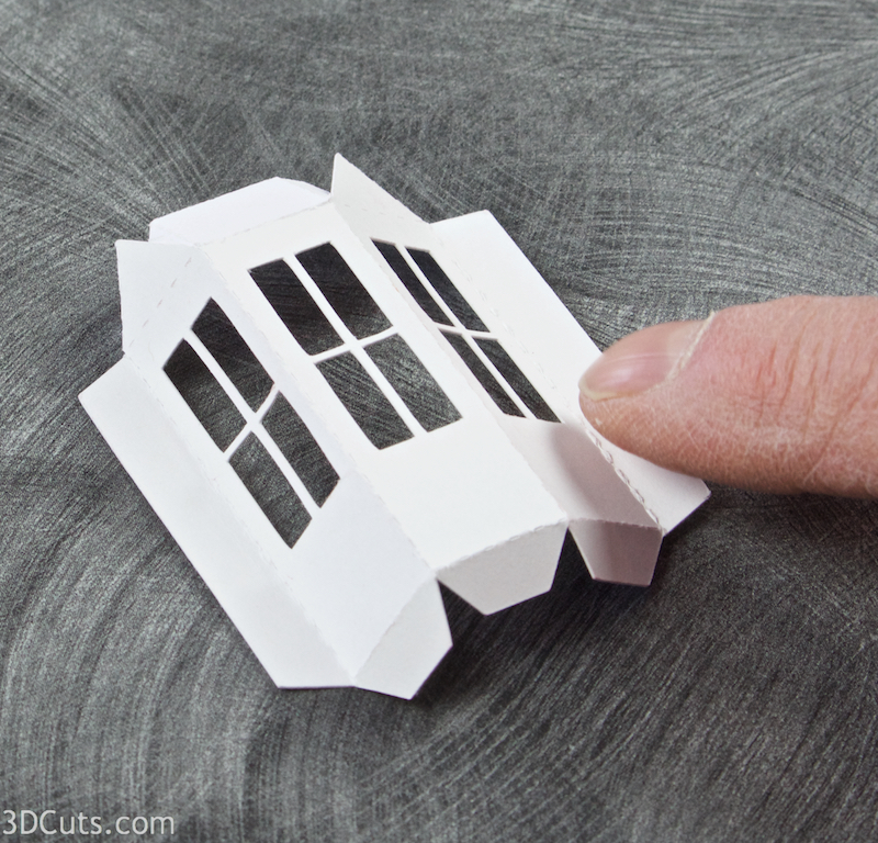 Mansard House cutting files is part of Ledge Village. These are cutting files in SVG, pdf, png, and dxf formats. Designed by Marji Roy of 3dcuts.com for Silhouette, Cricut and other cutting machines