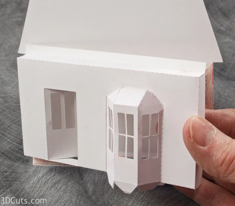 Mansard House cutting files is part of Ledge Village. These are cutting files in SVG, pdf, png, and dxf formats. Designed by Marji Roy of 3dcuts.com for Silhouette, Cricut and other cutting machines