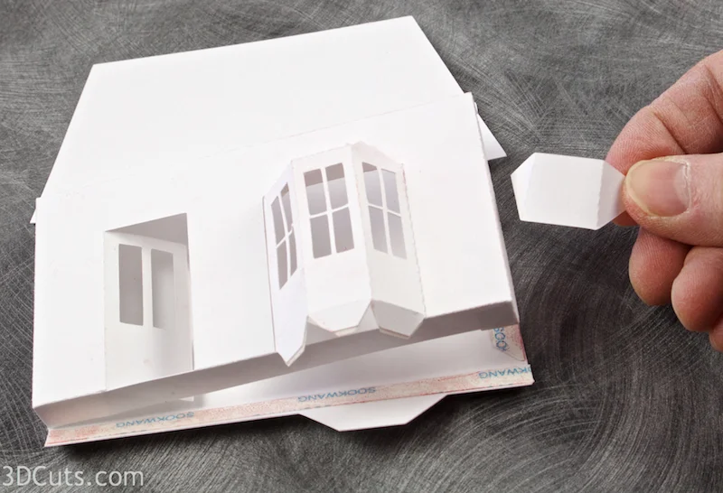 Mansard House cutting files is part of Ledge Village. These are cutting files in SVG, pdf, png, and dxf formats. Designed by Marji Roy of 3dcuts.com for Silhouette, Cricut and other cutting machines