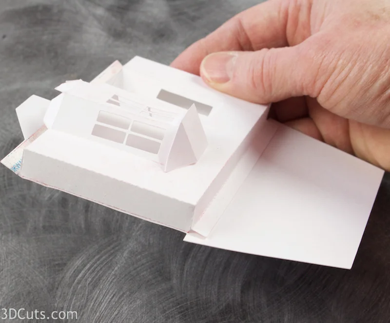 Mansard House cutting files is part of Ledge Village. These are cutting files in SVG, pdf, png, and dxf formats. Designed by Marji Roy of 3dcuts.com for Silhouette, Cricut and other cutting machines