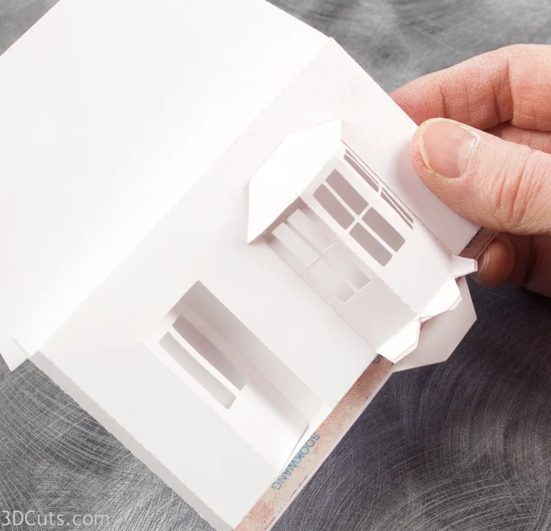 Mansard House cutting files is part of Ledge Village. These are cutting files in SVG, pdf, png, and dxf formats. Designed by Marji Roy of 3dcuts.com for Silhouette, Cricut and other cutting machines