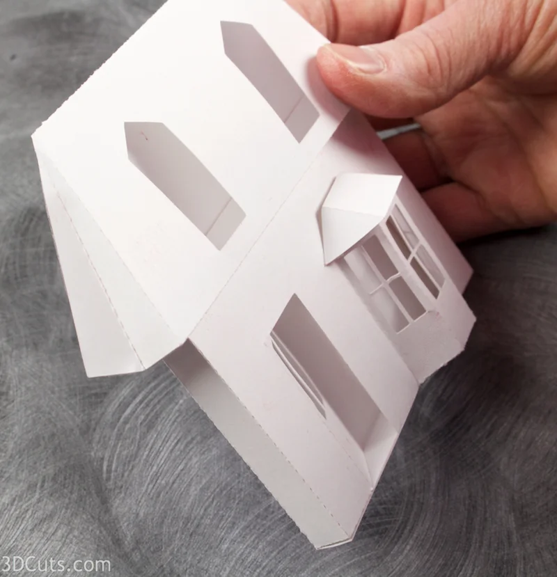 Mansard House cutting files is part of Ledge Village. These are cutting files in SVG, pdf, png, and dxf formats. Designed by Marji Roy of 3dcuts.com for Silhouette, Cricut and other cutting machines