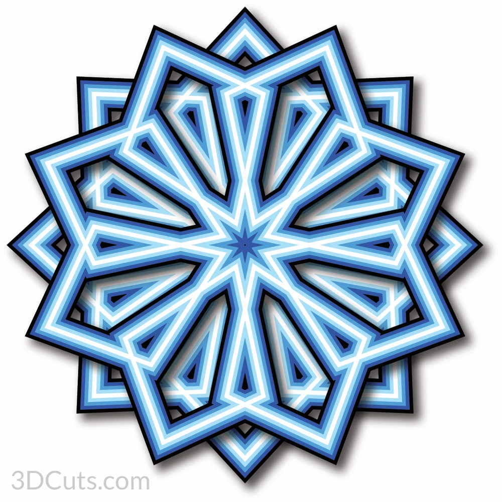 Download Layered Mandala V1 Eight Pointed Diamond 3dcuts Com
