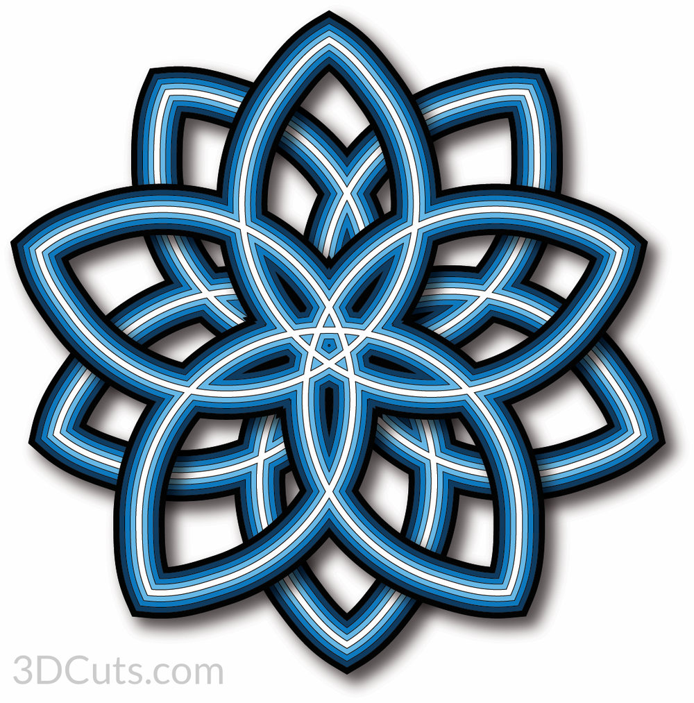 Download Layered Mandala V1 Leaf Ellipse 3dcuts Com SVG, PNG, EPS, DXF File