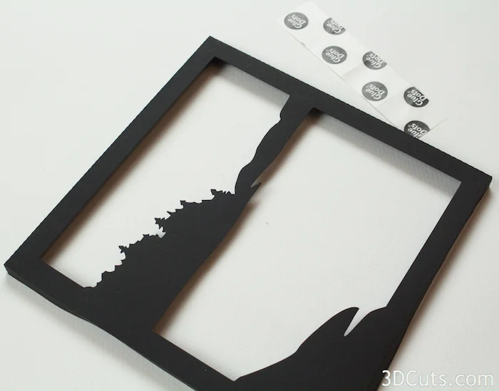 Heron Cove Shadow box Tutorial by Marji Roy of 3dcuts.co m. Cutting files in svg, pdf, and dxf formats for paper cutting using Silhouette and Cricut cutting machines