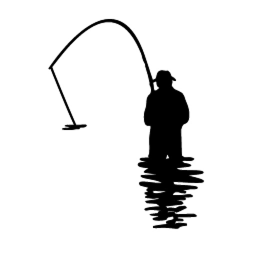 Free Silhouette Fishing Line Svg