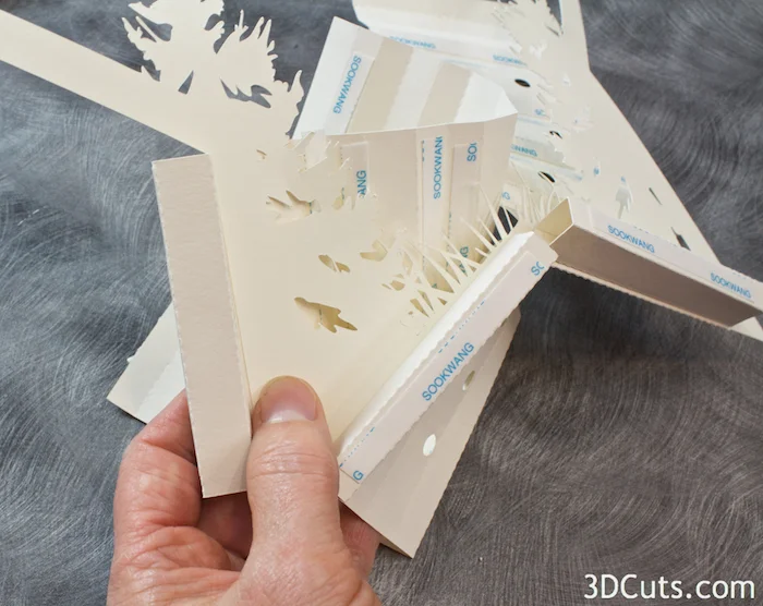 3d Star Nativity Shadow Box cutting files in SVG, pdf, png, and dxf formats, with LED back lights. Designed by Marji Roy of 3dcuts.com for Silhouette and Cricut cutting machines