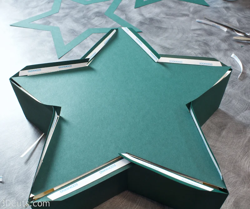 3d Star Nativity Shadow Box cutting files in SVG, pdf, png, and dxf formats, with LED back lights. Designed by Marji Roy of 3dcuts.com for Silhouette and Cricut cutting machines