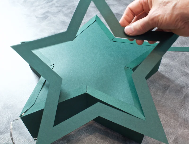3d Star Nativity Shadow Box cutting files in SVG, pdf, png, and dxf formats, with LED back lights. Designed by Marji Roy of 3dcuts.com for Silhouette and Cricut cutting machines