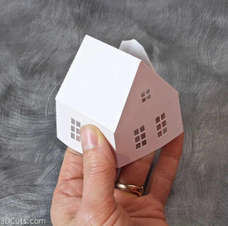 Tea Light Village, 3DCuts.com, Marji Roy, 3D cutting files in .svg, .dxf, and .pdf formats for use with Silhouett, Cricut and other cutting machines, paper crafting files