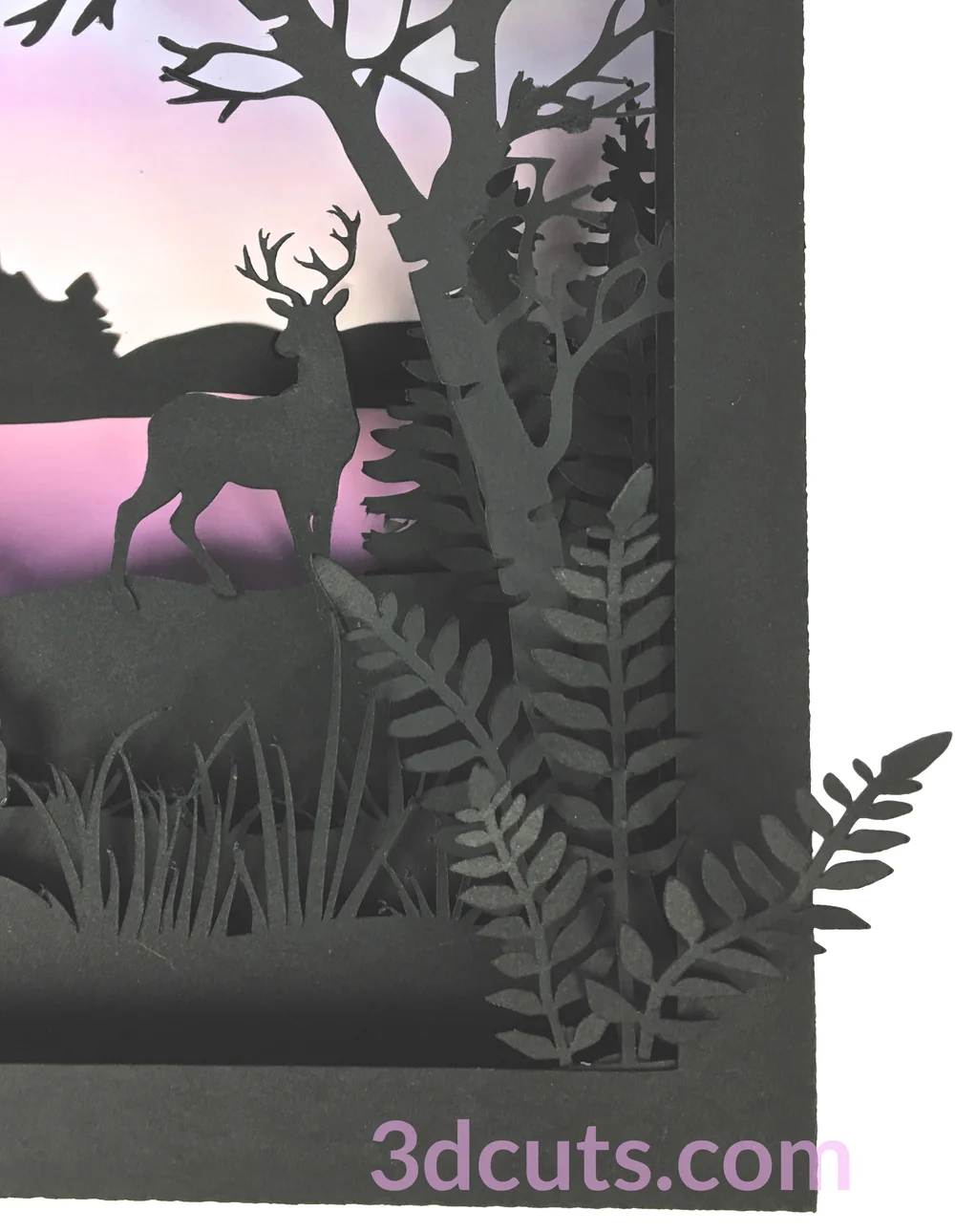 Download Deer Shadow Box Small Tutorial 3dcuts Com