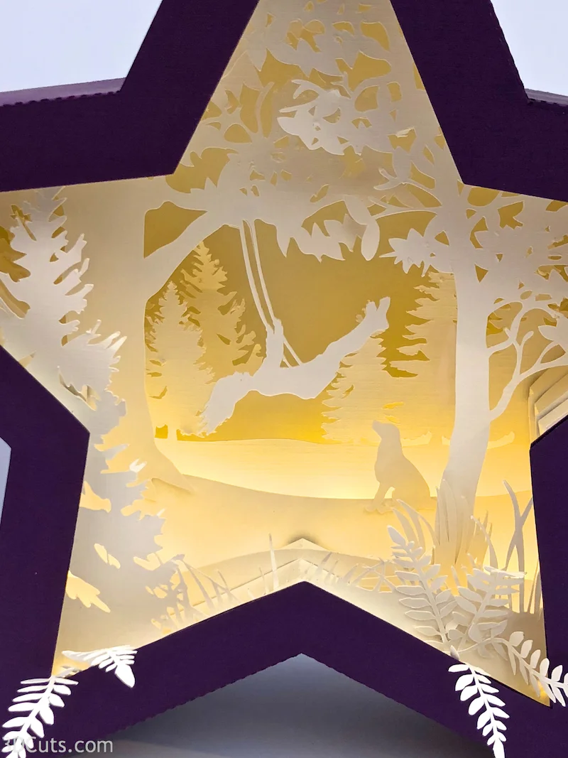 Swinging Girls Star Shadow box by 3dcuts detail.jpg