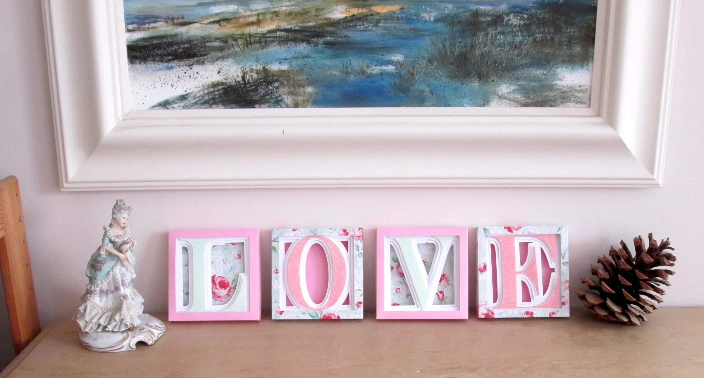 Love by Hilary Milne using Alphabet Shadow box files from 3dcuts.com