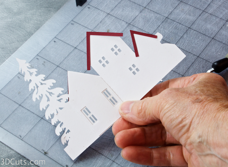 Zig Zag Village by 3dCuts.com, by Marji Roy, Cutting files in svg, dxf, png and pdf formats for use with Silhouette, Cricut and Brother cutting machines, paper crafting files, SVG Files