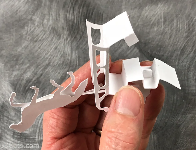 Tea Light Village, 3DCuts.com, Marji Roy, 3D cutting files in .svg, .dxf, and .pdf formats for use with Silhouette, Cricut and other cutting machines, paper crafting files