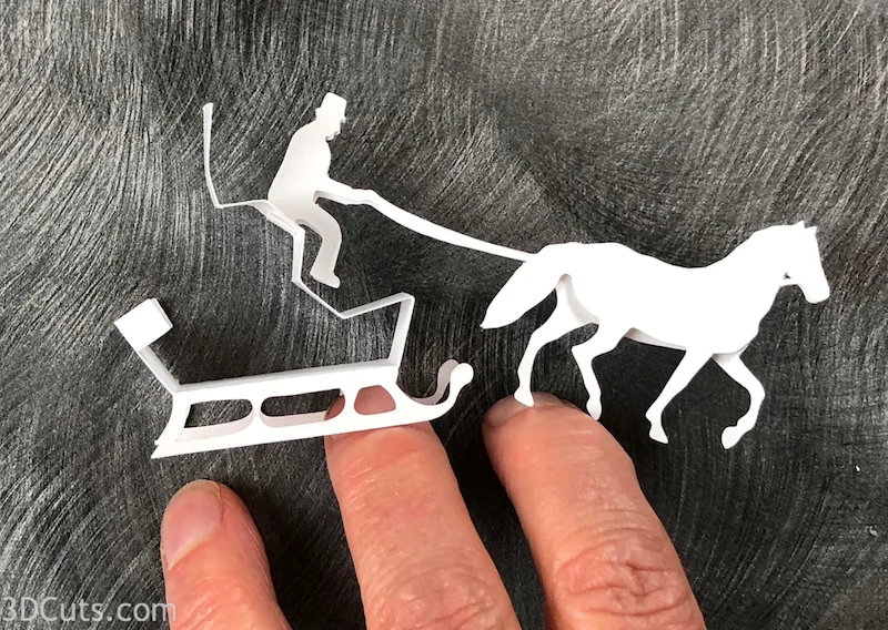 Tea Light Village, 3DCuts.com, Marji Roy, 3D cutting files in .svg, .dxf, and .pdf formats for use with Silhouette, Cricut and other cutting machines, paper crafting files