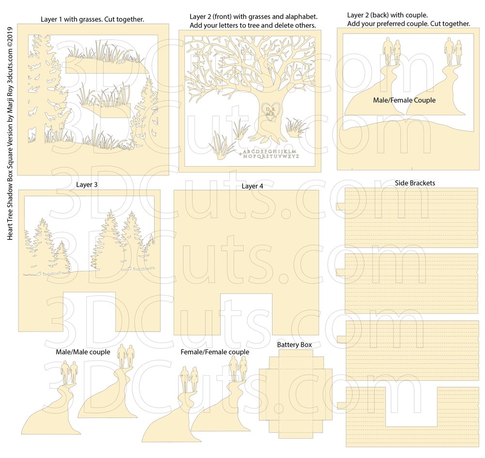 Svg Shadow Box Template