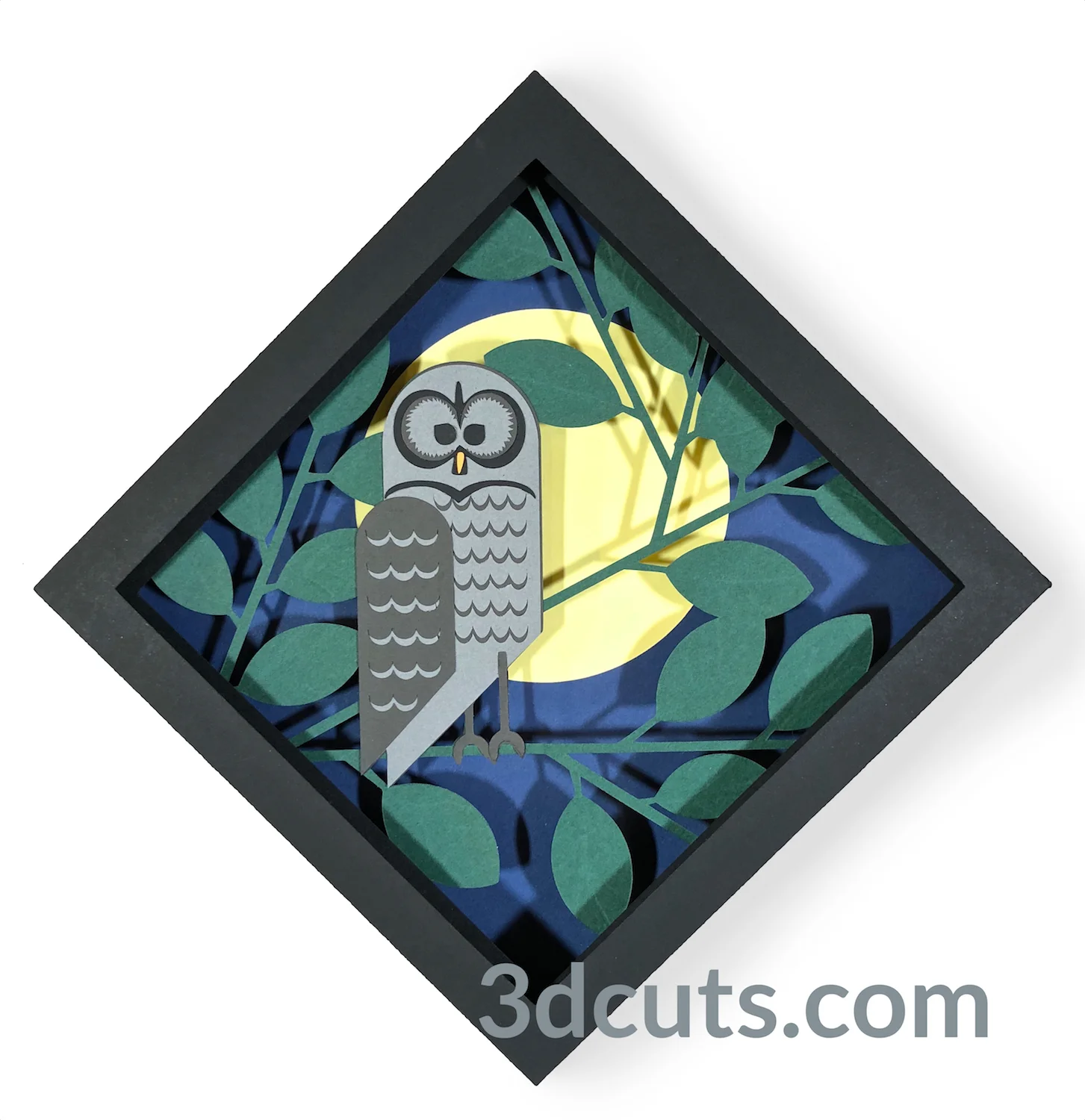 Download Barred Owl Shadow Box Tutorial 3dcuts Com