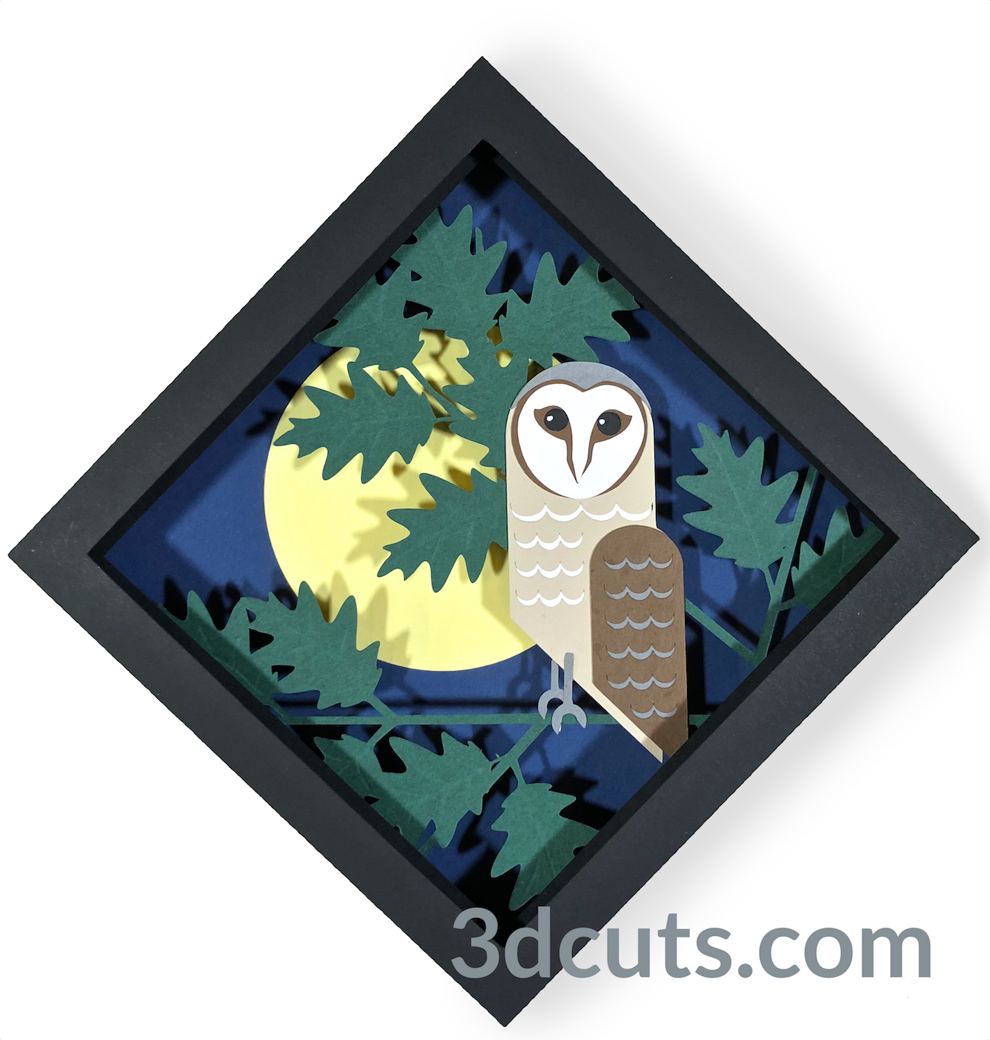Download Barn Owl Shadow Box Tutorial 3dcuts Com