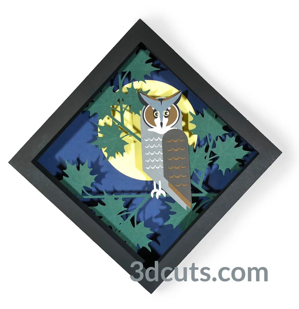 Download Owl Shadow Boxes All 4 3dcuts Com