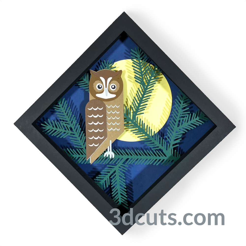 Download Owl Shadow Boxes All 4 3dcuts Com