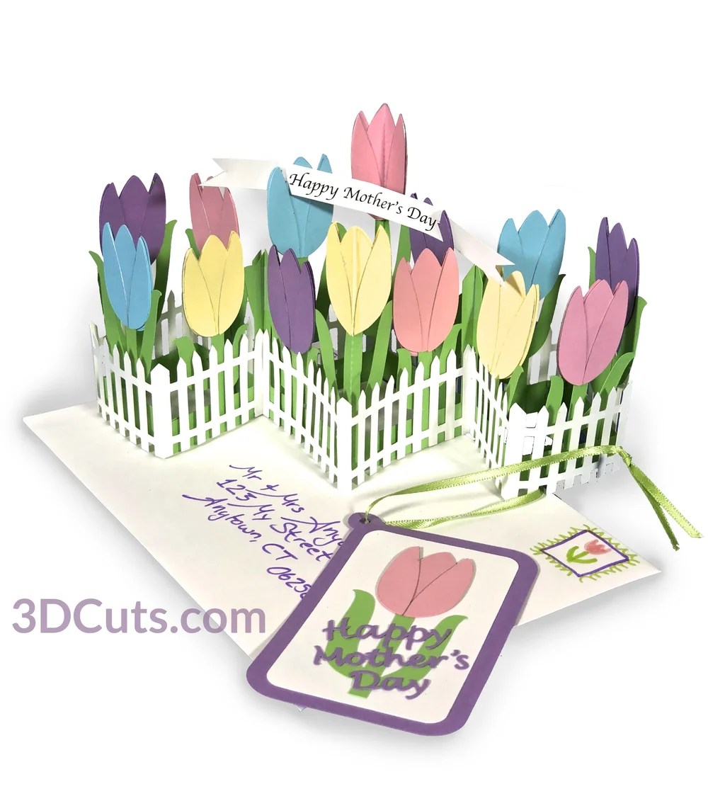 Download Zig Zag Tulip Card Various Holidays 3dcuts Com