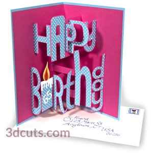 Download Happy Birthday Card Whimsy Font Pop Up 3dcuts Com SVG, PNG, EPS, DXF File