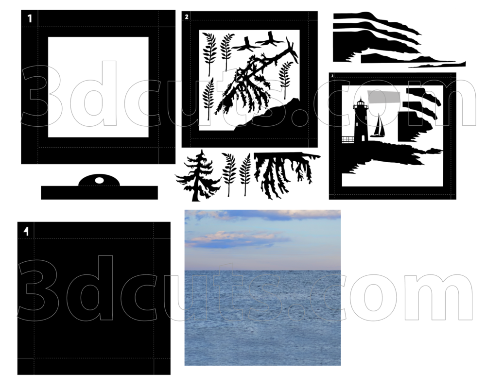 Download Lighthouse Shadow Box Tutorial 3dcuts Com