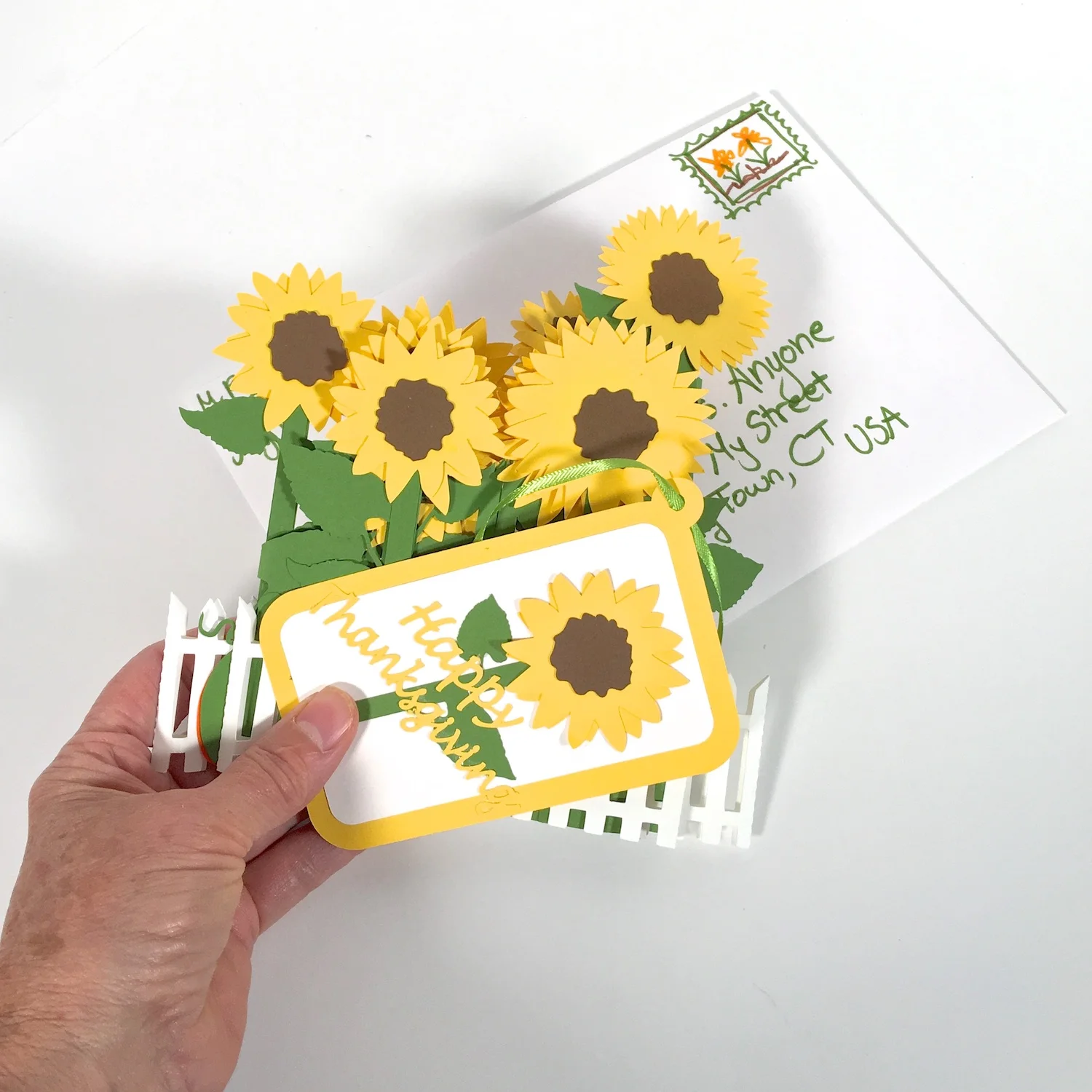 Sunflower Zig Zag Card with hand.jpg